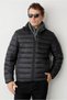 Stand Collar Zippered Pocket Windproof Warm Quilted Sports Coat - 7