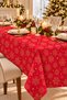 Christmas - New Year - Christmas Themed Water and Stain Repellent Premium Durable Tablecloth Red 170 X 200