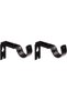 Adjustable Curtain Rod Wall Bracket Hooks, Set of 2, Black - 8