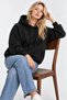 Women's Winter Cotton Lined Oversize Hooded Sweatshirt Hoodie - W237 - 4