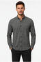 Black Dynamic Fit Slim Fit Button-Down Collar Long Sleeve 50% Cotton Shirt - 2