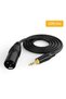 كابل 3.5 ملم إلى XLR بطول 10 أقدام، كابل ميكروفون ذكر - 8
