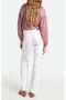 Women's White Front Pocket Flare Fit High Waist Denim Pants - 2