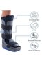 Pneumatic Walker Boot, Double Push Button - Long Type with 17" Height, Black (L) - 6