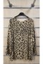 Italian Leopard Pattern Blouse V-Neck - 6