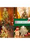 Christmas Tree Topper Lighted with Built-in Led Rotating Snowflake Projector Lights 9.6” Hollowed Tree Topper with Gold Spangles Plug In for Indoor Home Xmas New Year Party Tree Decor - 5