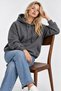 Women's Winter Cotton Lined Oversize Hooded Sweatshirt Hoodie - W237 - 2