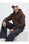Men's Winter Cotton Lined Oversize Hooded Sweatshirt Hoodie - E237 - 3