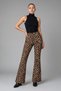 Women's Leopard Patterned High Waist Spanish Leggings Slim Fit Stretchy Leggings