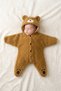 Teddy Bear Plush Star Baby Romper 0-6 Months Unisex Hooded with Gloves and Booties for Winter - 7