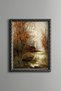 Kayak and Shed under Autumn Trees - Vintage Patterned Painting - Fine Model