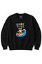 Surf Time – Cool Surfing Cat Pixel Art Graphic Sweatshirt