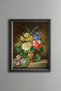 Colorful Garden Flowers in a Basket - Vintage Patterned Painting - Fine Model