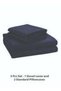 Single Size Duvet cover Set | Soft 400 TC Sateen Cotton Material | 1 Duvet Cover 160 cm x 220 cm + 2 Pillowcases 50 cm x 75 cm | Navy Blue Color - 5