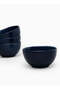 4 Piece Stoneware Bowl Set For Everyday Use - For Soup, Salad, Dessert - Bowl Set - Soup Set - Bowls - Soup Dishes - Salad Bowl - Serves 4 - Dark Blue Dark Blue 5.5 inch - 4
