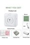 Portable Bluetooth Photo Printer + Protective Case+ 1 Roll Paper Inkless Pocket Thermal Printe (White) - 2