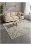 Carpet Rug Chevron Classic Design - Cream | Size - 160 x 230 cm - 5 x 7.5 ft | For Medium Sized Family room, Bedroom with queen beds, 4-6 seater Dinning area, Entry hallways & Foyers
