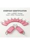 50 Pcs Durable Plastic Key Tags with Split Rings & Blank Paper Inserts, Name ID Labels for Keychains - 8