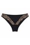 Women's Tulle Lace Fabric Black Leopard Pattern Covered Unlined Transparent Bra and Slip 2-Piece Set Size - 5