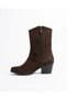 Brown Suede Women's Cowboy Boots - Women's Western Boots - 3