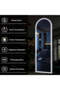 Full Length 150 L x 40 W CM LED Light Arched Shape Mirror With Stand, Smart Touch Switch for Lightning, Great for Bedroom, Living Room and Entrance - Black Border - 3