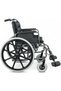 Heavy Duty Bariatric Manual Wheelchair Steel Frame, 24” Extra Wide Seat, 125kg Capacity, Foldable Mobility Chair, Flip-Up Armrests, Inflatable Mag Wheels, Durable Transport Wheelchair - 8