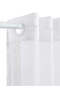 No Hook Shower Curtain with Snap in Liner Replacement - Waterproof Fabric - Waffle Pattern, 180 x 188 cm Size - White - 3