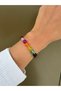 Colorful crystal cut agate bracelet - 2