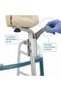 Walker Platform Attachment with Dual-Level Step-Up Walker with 5" Wheels, Forearm Support Crutch Bundle for Stroke Recovery, Arthritis, and Senior Mobility Assistance - 5
