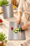 Set of 2 Stainless Steel Cutting Boards 20X30 and 25X35 cm