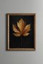 Autumn Leaf on Dark Background - Vintage Patterned Painting - Fine Model