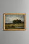 Herds Grazing under a Big Tree - Vintage Patterned Painting - Fine Model