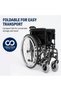 Extra Wide Heavy Duty Bariatric Manual Wheelchair, 28” Seat, 318kg Capacity, Double Cross-Brace Frame, Pneumatic Tires, Swing-Away Footrests, Foldable Durable Mobility Chair - 2