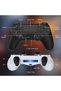 وحدة تحكم لاسلكية متوافقة مع PS4 / Pro/Slim (أسود وأبيض) - عبوة من قطعتين - 5