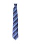 Grey White Striped Blue Tie – 8 cm Wide - 7