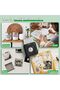 Mini Pocket Bluetooth Printer, Portable Thermal Sticker Maker, Bluetooth Connected Phone, Compatible with iOS&Android, for Journal/DIY Scrapbook/Travel/Notes/Lists/Label/Memo,Photos 304DPI (Black) - 2