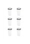 6-Piece Plastic Food Storage Containers with Lids 10.5 x 10.5 x 19 CM - 1350 ML | Airtight Leak-Proof BPA-Free | Kitchen Organizer & Lunch Box