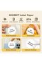 Label Maker Tape for B1/B21/B3S, Black on White Thermal Sticker Paper 2''x2'' (50x50mm), Round Self-Adhesive Labeling Tape Replacement, 2 Rolls - 8