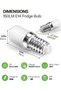 مصباح LED E14 للثلاجة، 4 عبوات من مصابيح LED بيضاء دافئة، بديل لمصباح الهالوجين للشفاط - 3
