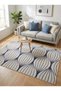 Carpet Rug Woven with Soft Texture | Polygon Rhythm Design - Blue | Size - 120 x 170 cm - 4 x 5.5 ft - 2