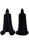 Kids Velvet Hooded Cloak for Cosplay Party Dress Fancy Dress Costume Accessory, Unisex Children Hooded Cloak