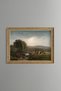 Cattle Grazing on a Wide Meadow - Vintage Patterned Painting - Fine Model