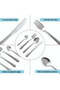 24-Piece Hammered Stainless Steel Cutlery Set for 6 | Silver - 2