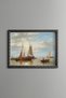 Sailing Boats on the Calm Sea - Vintage Patterned Painting - Fine Model