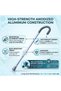 Heavy Duty Walking Cane for Seniors & Elderly – Adjustable Aluminum, 300 lbs Capacity – Rust-Resistant, Ergonomic Comfort Grip, Height Adjustable 28"-40" - 7