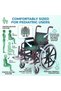 Pediatric Manual Wheelchair 14 Inch Seat, Foldable Lightweight Kids Mobility Chair 14.5kg, 22 Inch Pneumatic Rear Wheels, 6 Inch PU Front Casters, Swing-Away Footrests, Detachable Armrests - 2