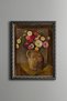 Colorful Flower Still Life in a Vase - Vintage Patterned Painting - Fine Model
