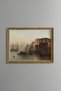 Historical City Canal - Vintage Patterned Painting - Fine Model