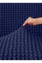 Stretch Fit 3D Bubble Sofa Cover, Soft Slipcover Fabric - Great for Furniture Protection - 3 Seater (200-270 cm) - Navy Blue Color - 3