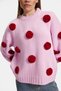 Women's Hand-Knitted Rose Embroidered Knitwear Sweater - 3